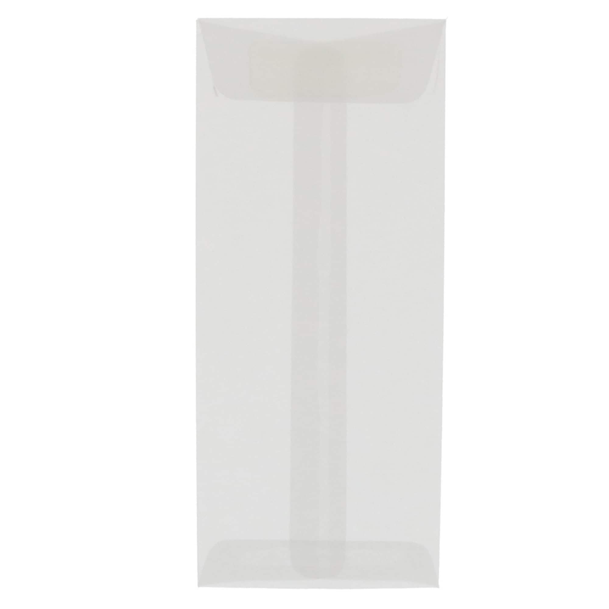 JAM Paper 5" x 11.5" Translucent Clear Vellum Envelopes, 25ct.